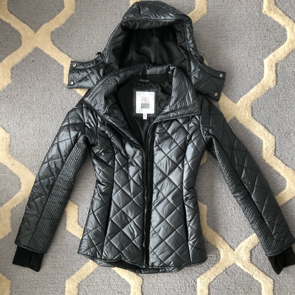 NWOT black Victoria’s Secret winter jacket, XS